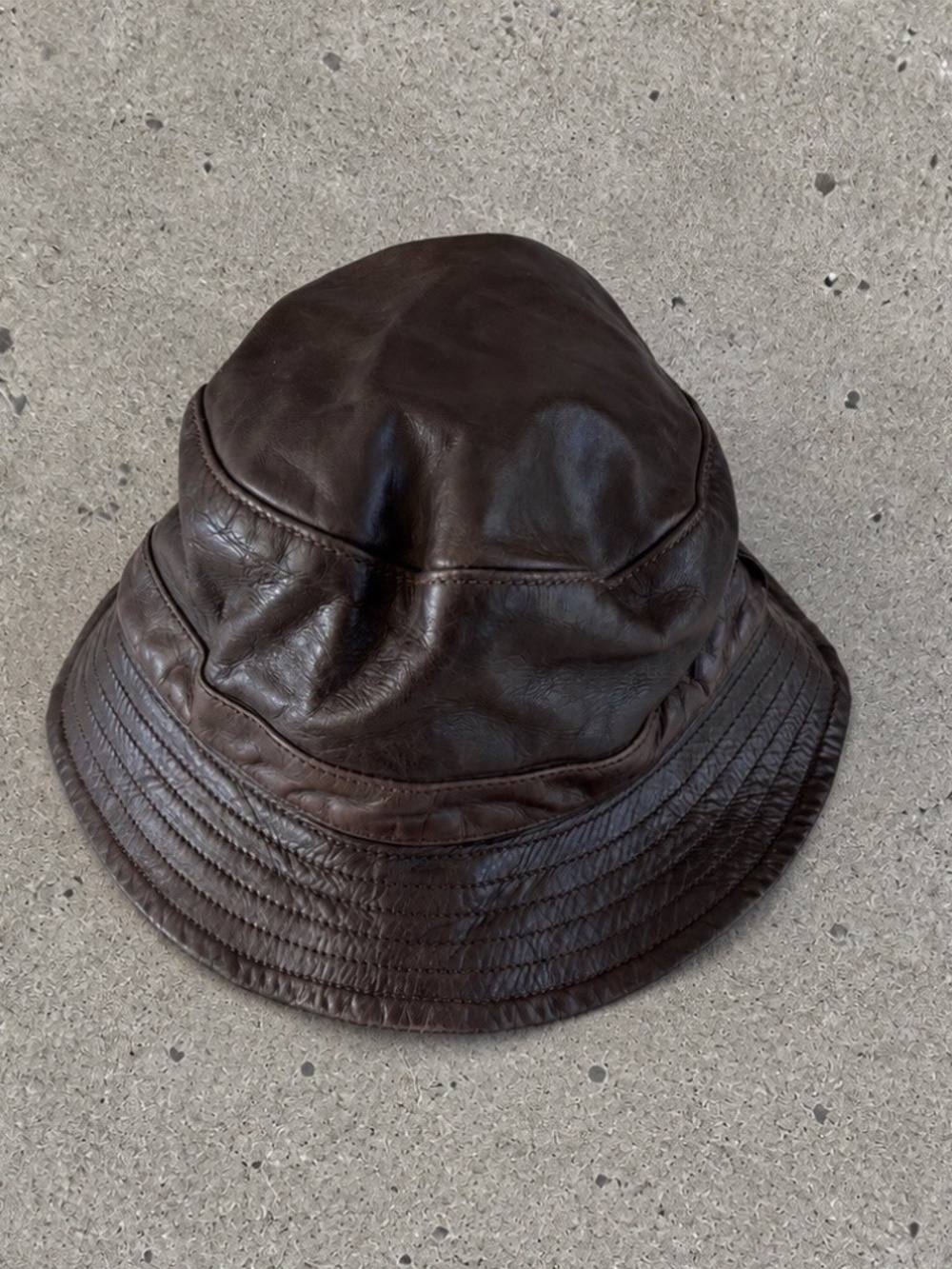 M0851 Rugby North America *VINTAGE* Hat Lined Brown Leather Authentic❤️